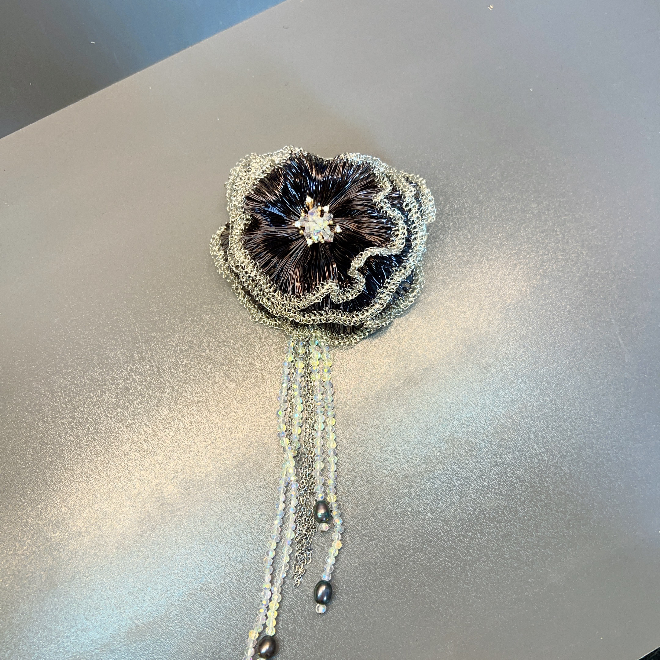 莫奈千金海棠系列私人定制发夹高定款设计气质百搭高级感