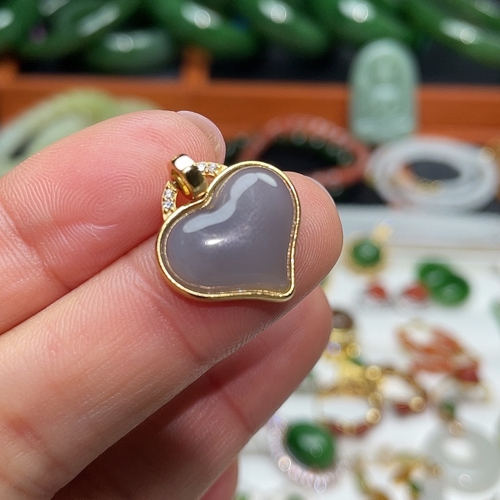 和田玉银S925镶嵌颈饰