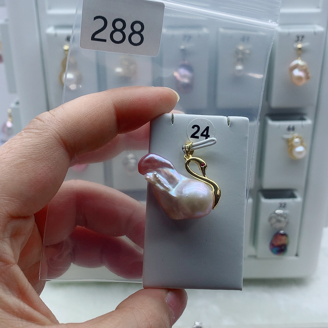 淡水珍珠吊坠(不含链)合金