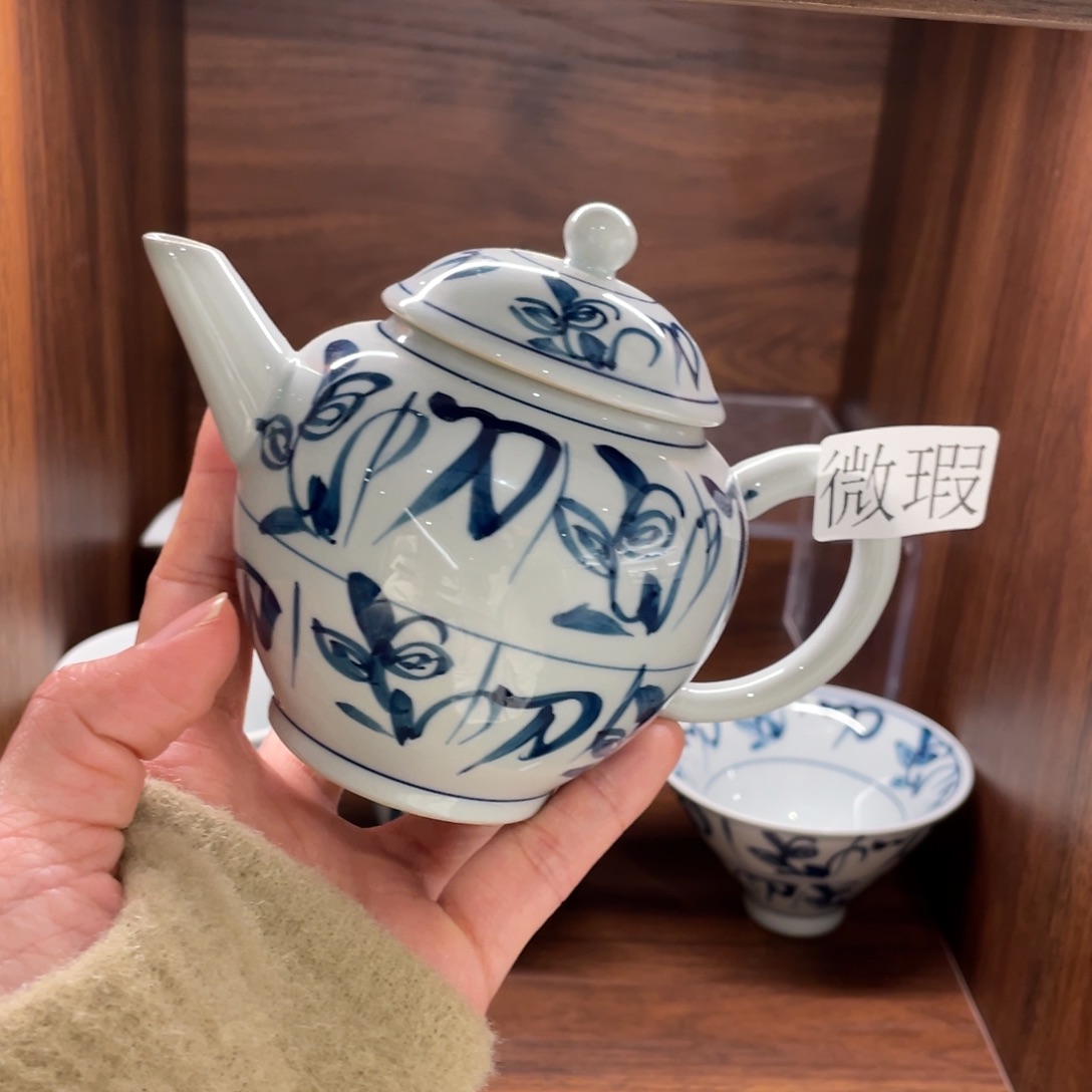 微瑕釉下彩纯手绘