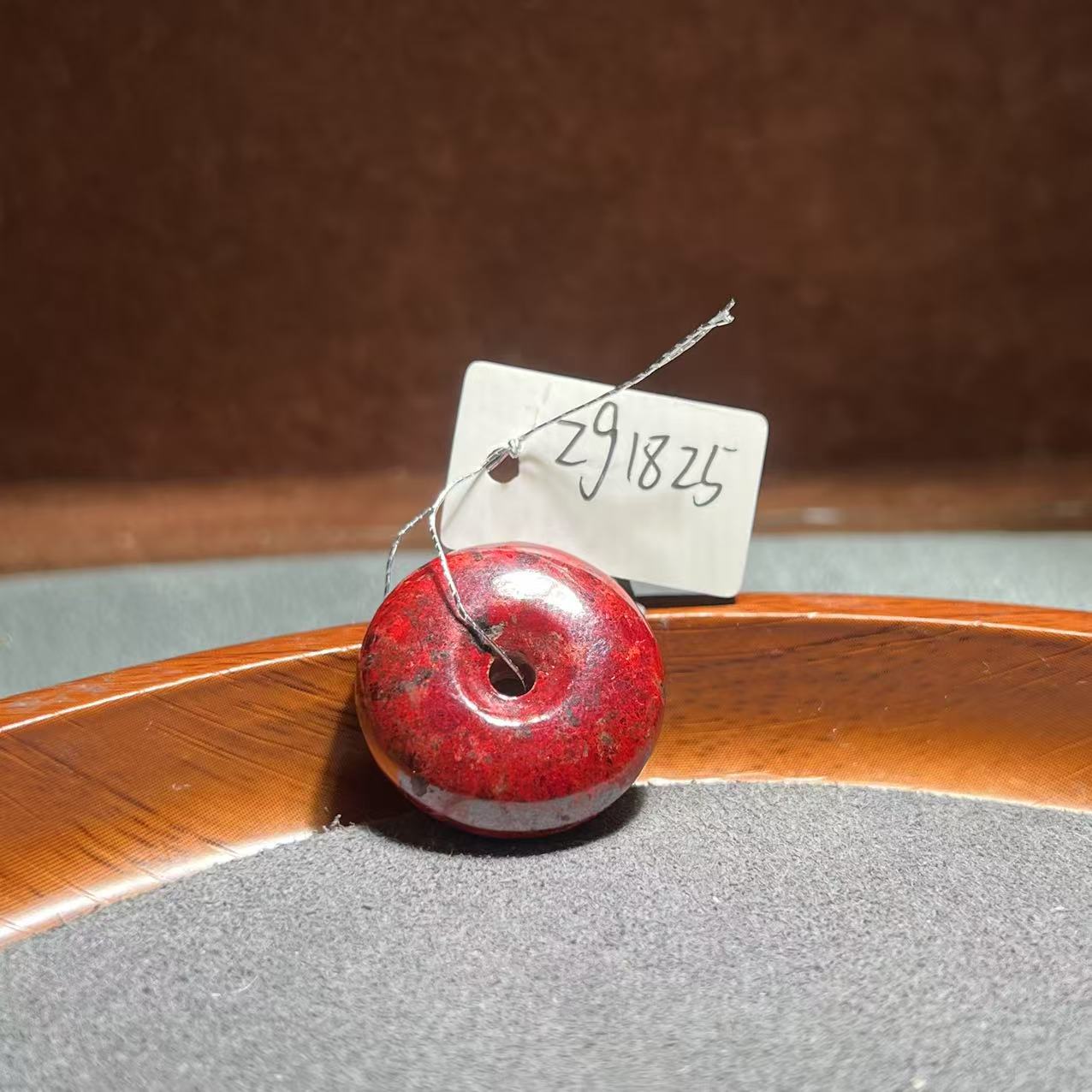 天然辰砂【张老斯珠宝】天然朱砂平安扣吊坠zg1825