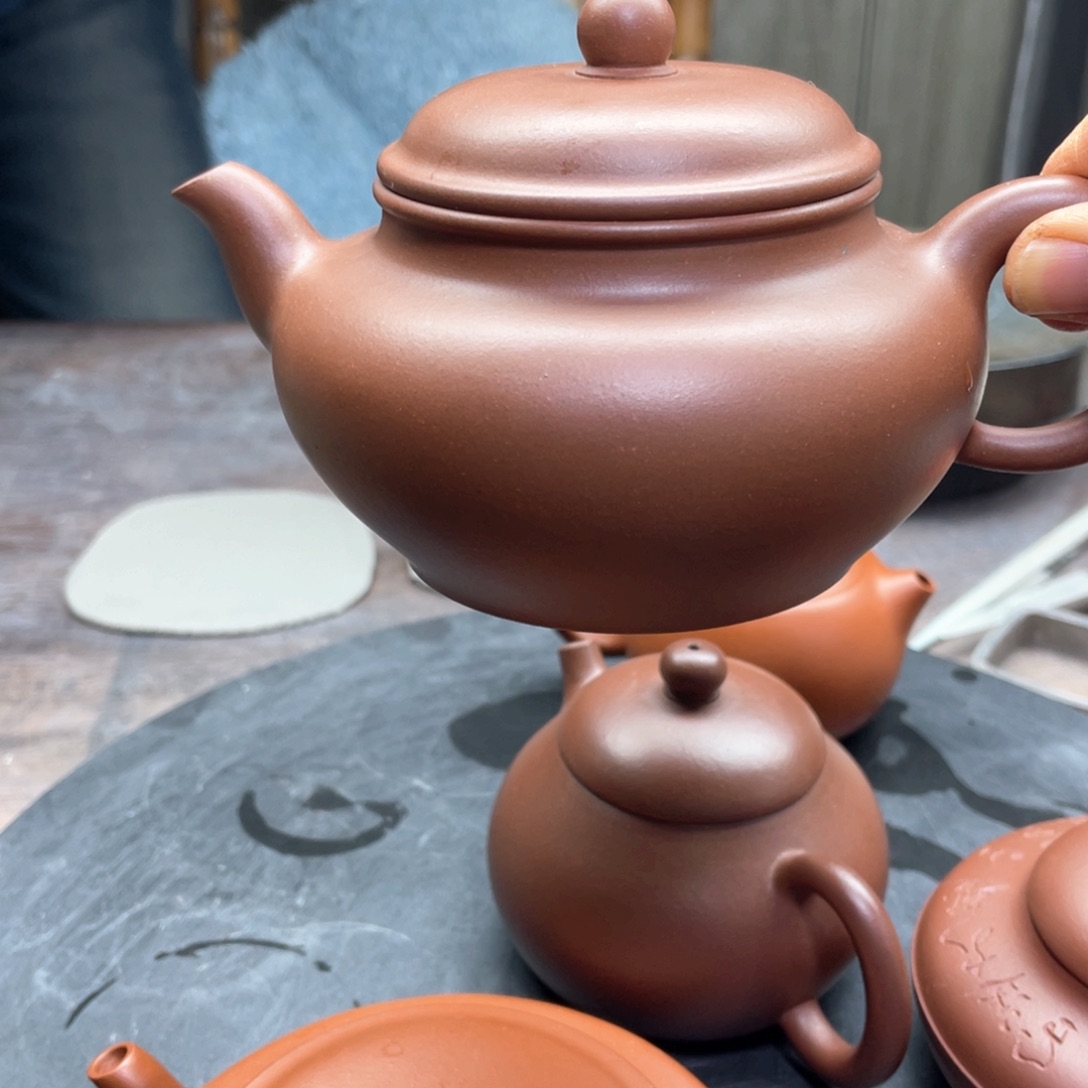 紫砂茶壶用****4仿古壶，清水泥