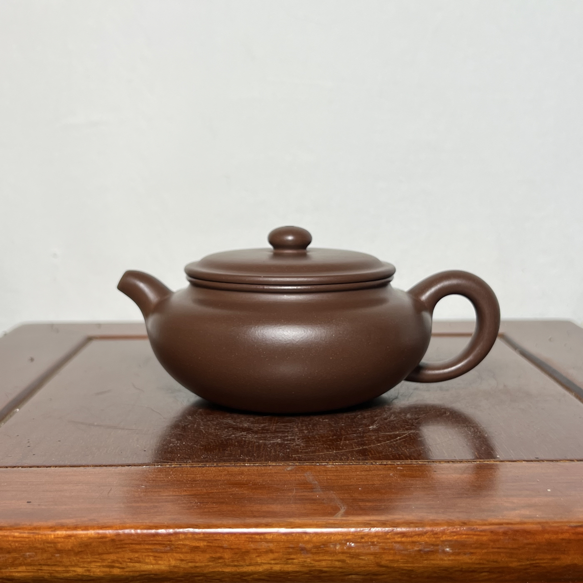 宜兴紫砂壶全手工精工扁腹仿古220毫升左右