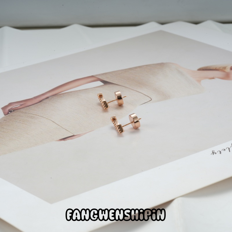 铜合金锆石耳饰 【镀K金】【925银针】耳环4771