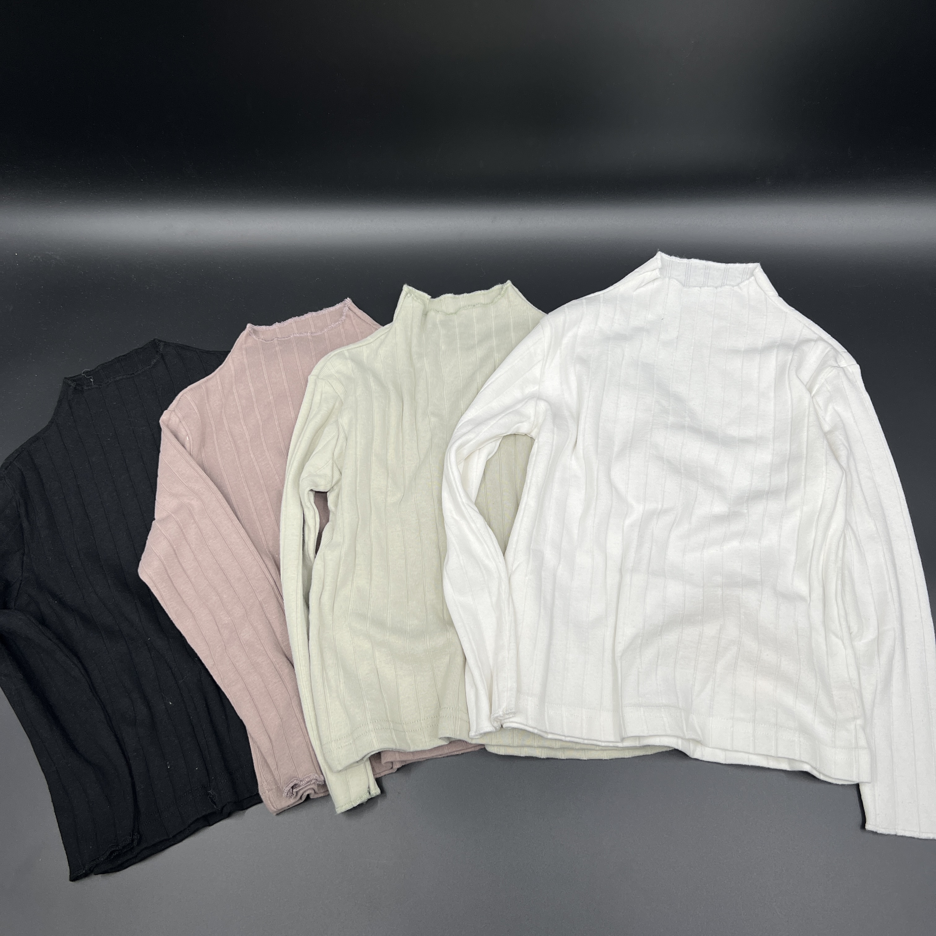 【荔枝优选】儿童打底衫长袖针织时尚修身半高领百搭简约秋冬堆领