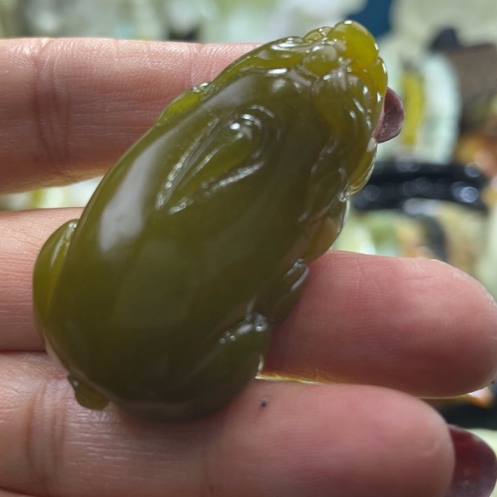 岫玉未镶嵌小手把手把