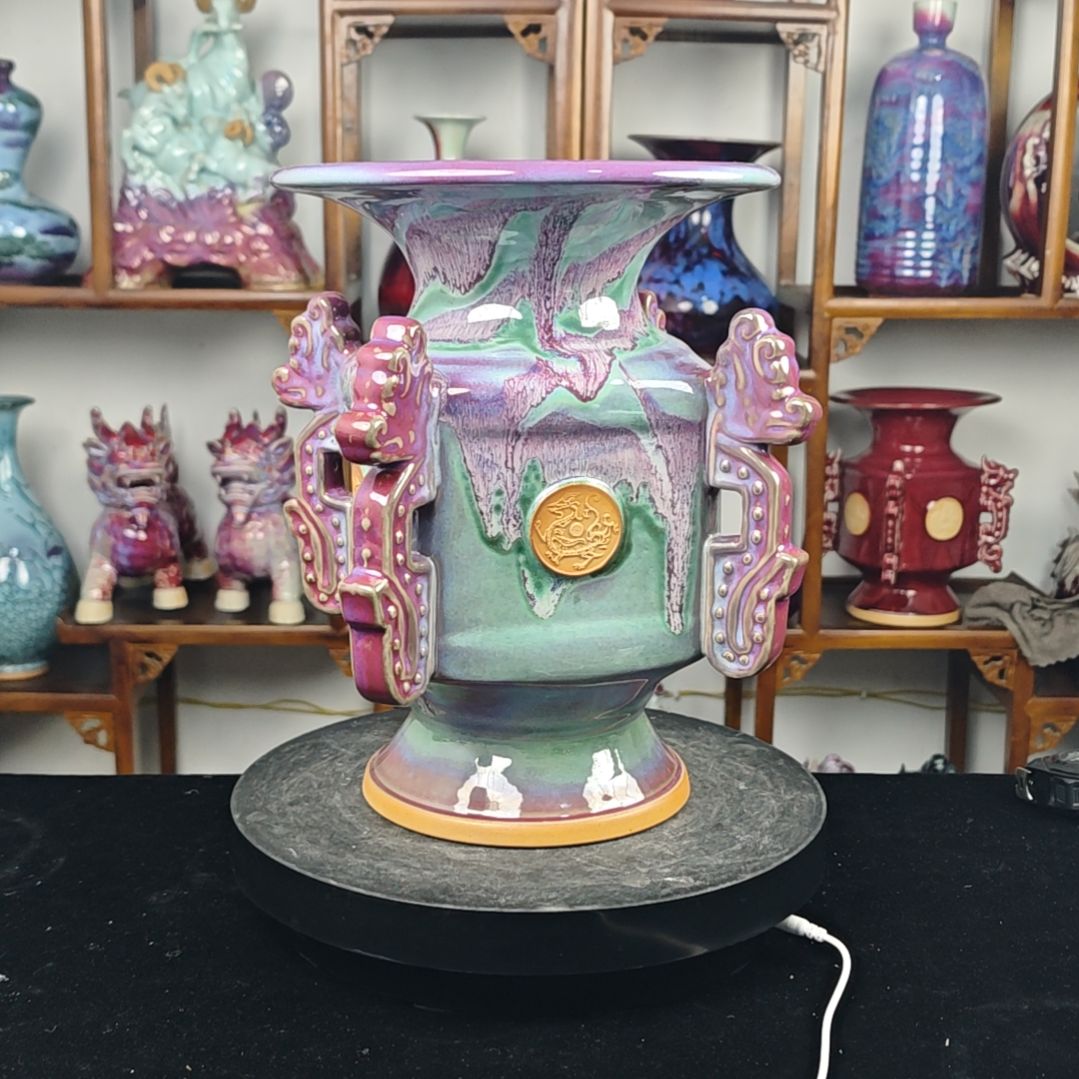 摆件钧瓷摆件神后镇钧瓷