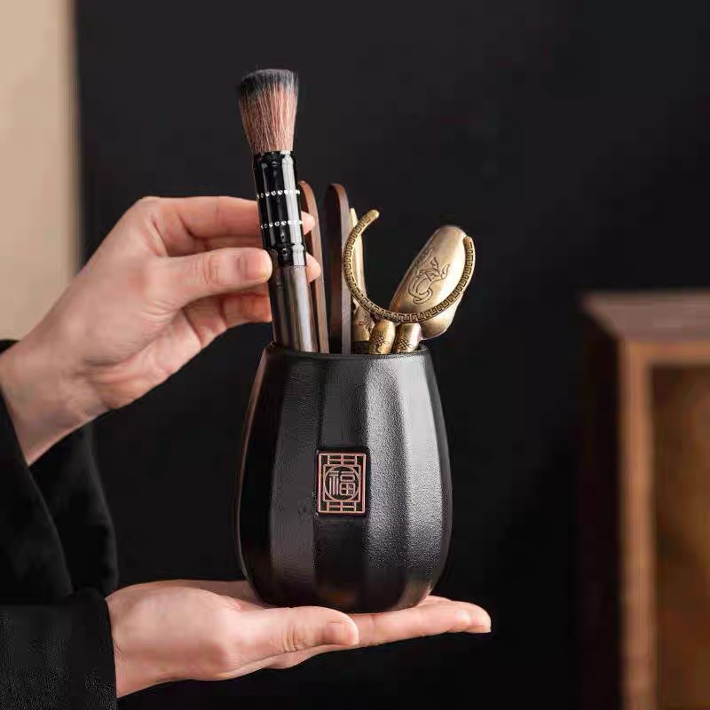 黑檀功夫茶具套装泡茶六君子茶具配件