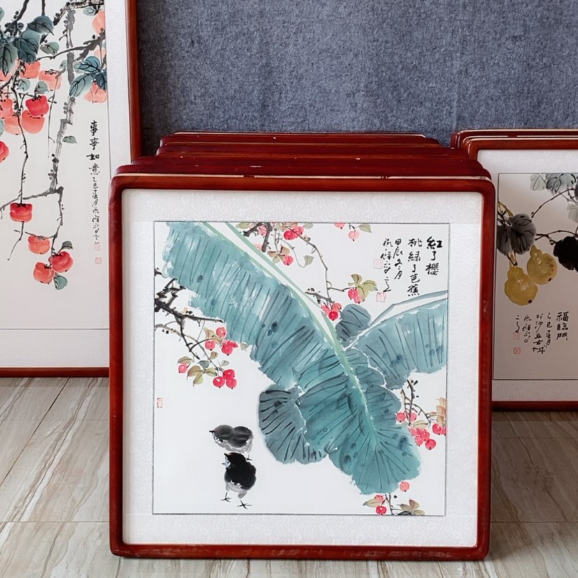 【闪购商品】国画书画作品带框65×65厘米