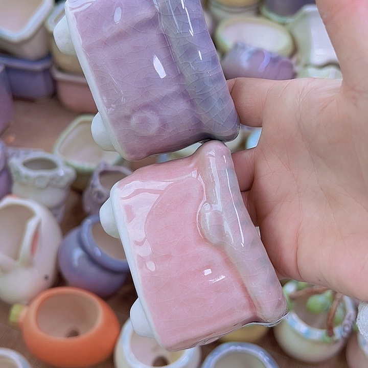 红陶陶瓷花盆当场满12包邮