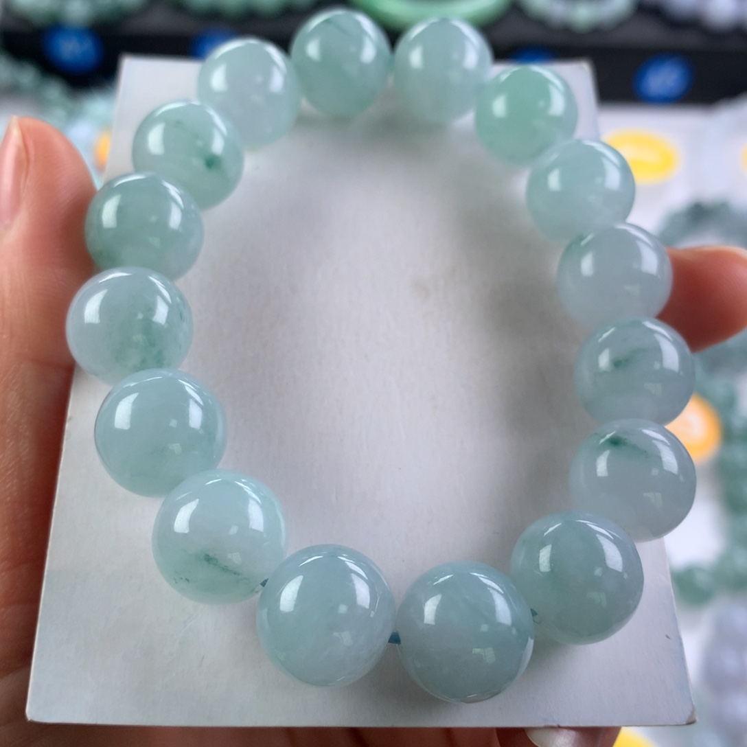 翡翠未镶嵌手链卡12.8