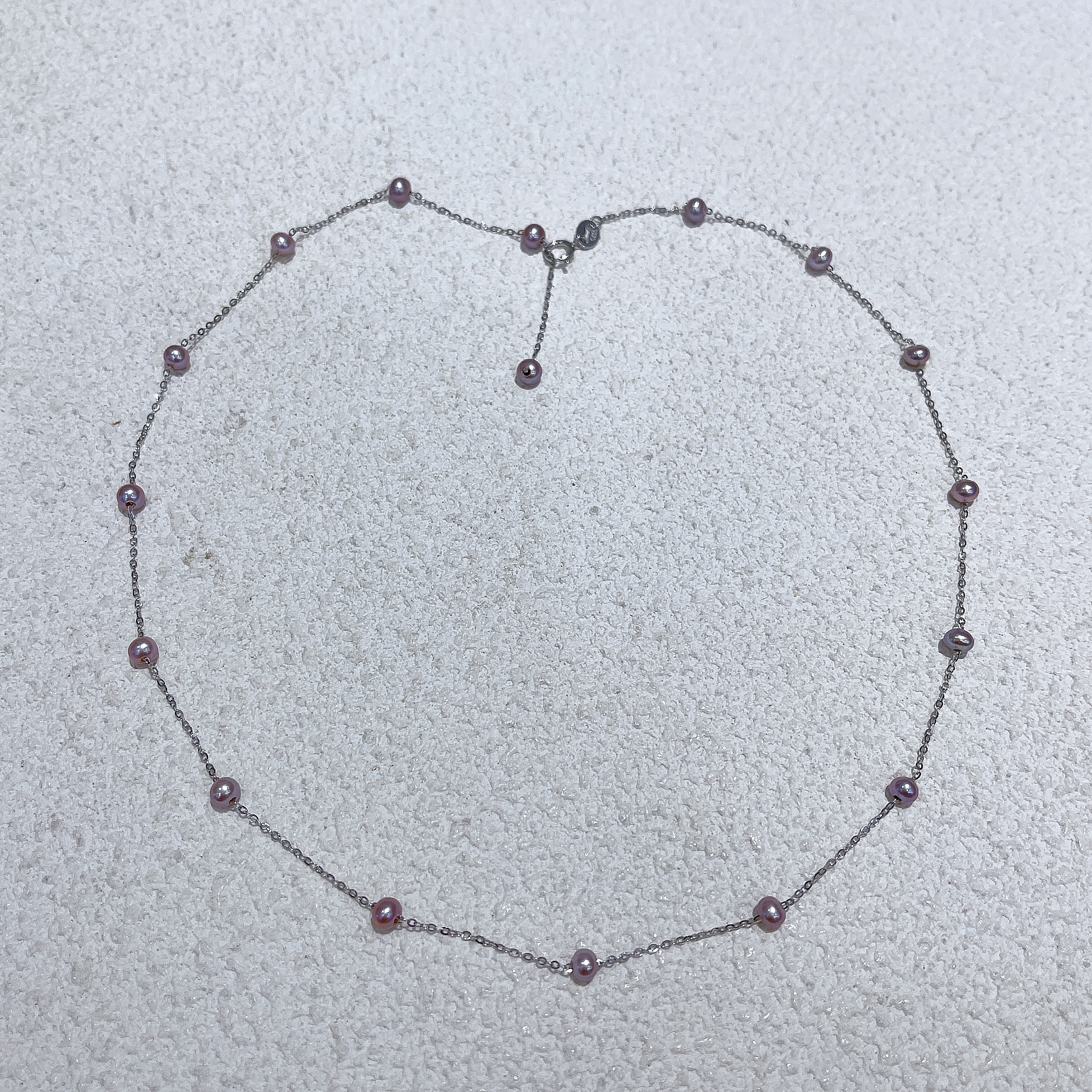 【ZY】淡水无核紫珠满天星珍珠项链3-4mm/S925银23011226052