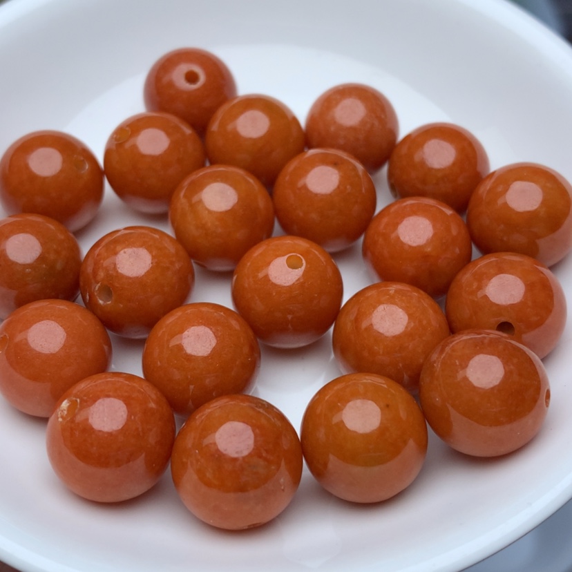 【闪购商品】翡翠手链未镶嵌卡13.8冰红5颗