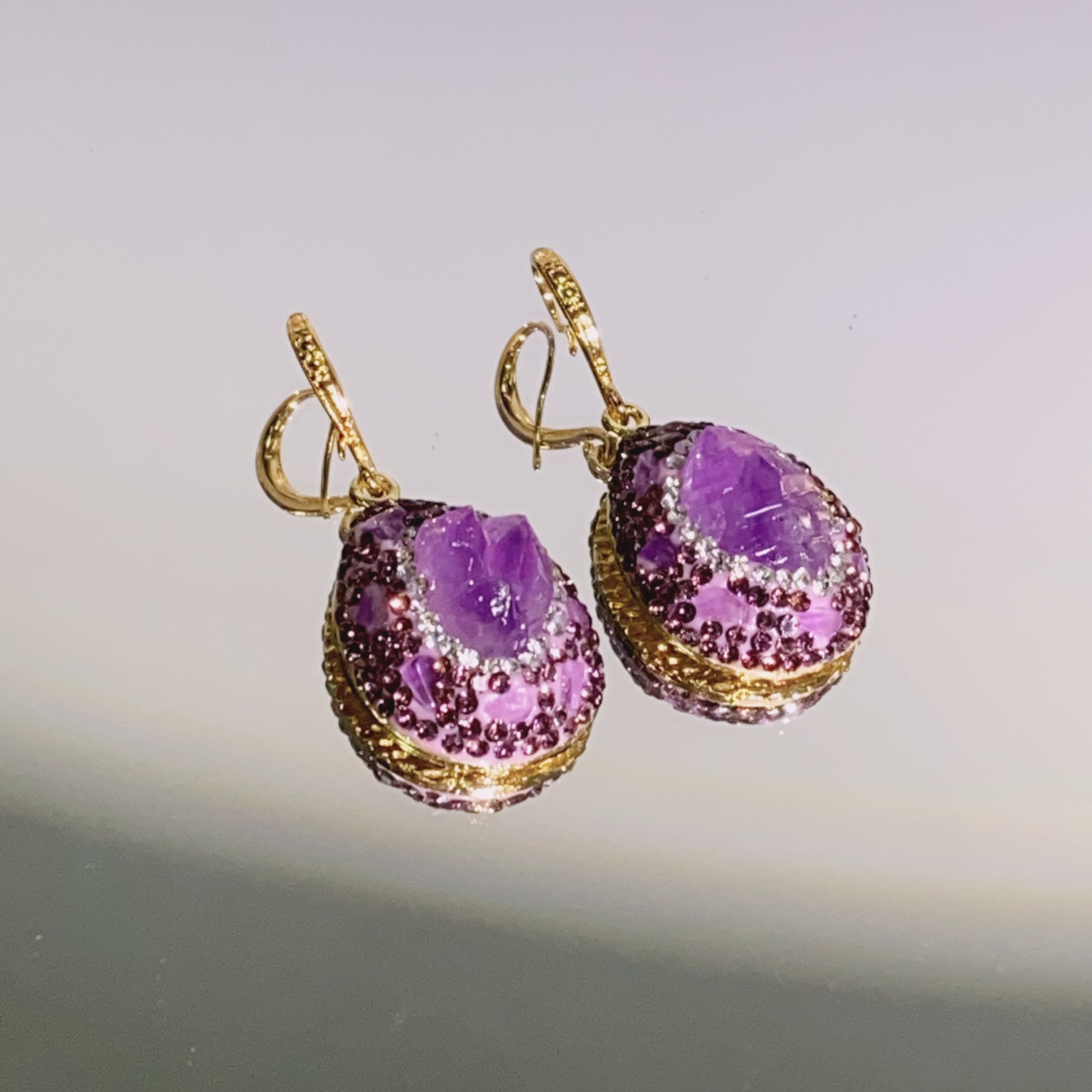 铜合金合成锆石耳饰 TTSD 乌拉圭ZSJ水滴时尚耳环气质轻奢349eh