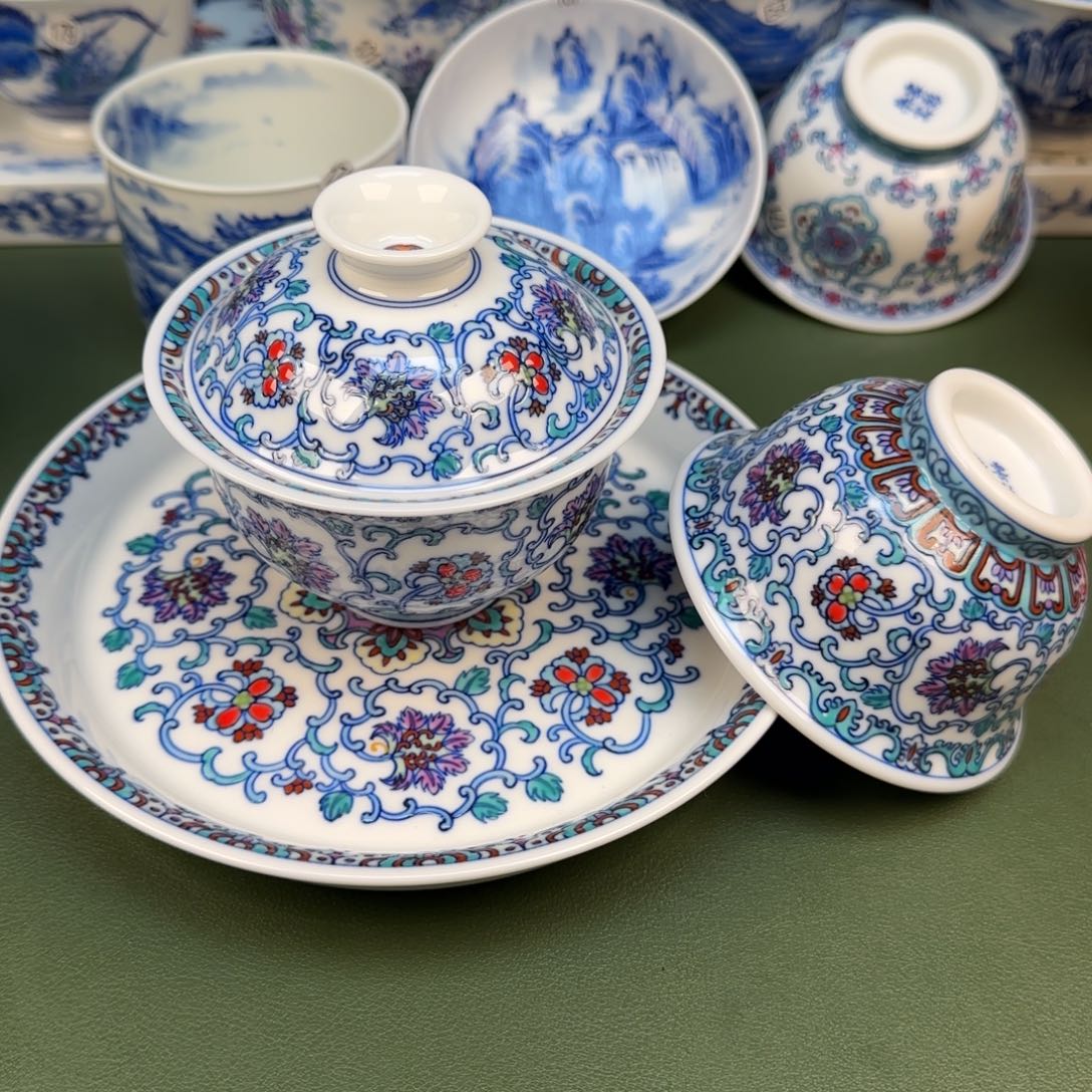 彦祖纯手工手绘茶具