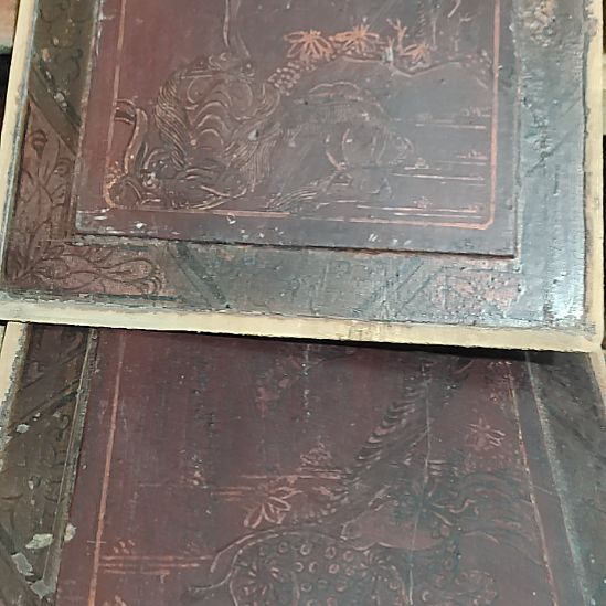 阳***轩香榧木手工人物木雕花板