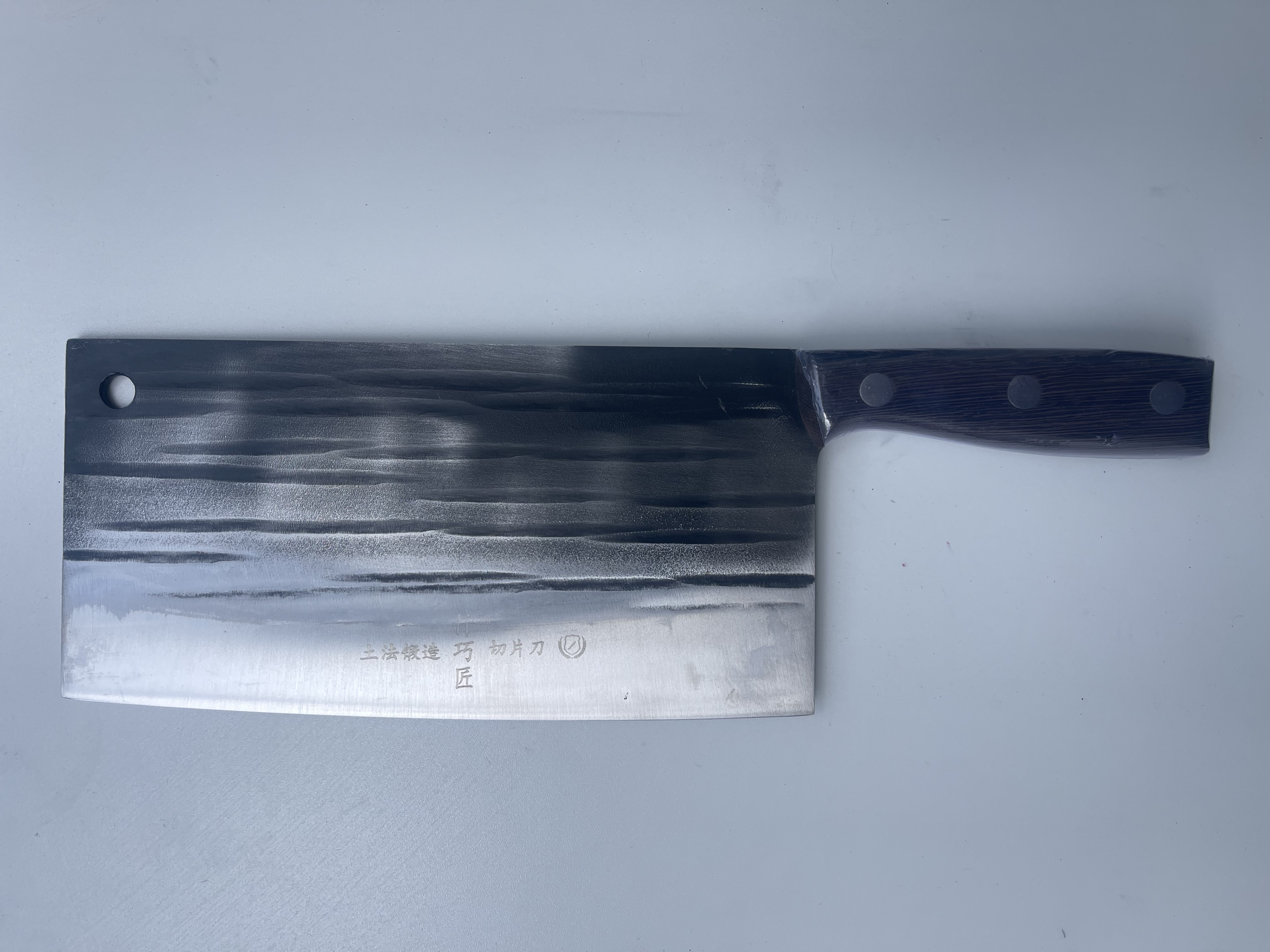 轨道钢纯手工锻打商用厨师专用1.1斤大大号切片刀