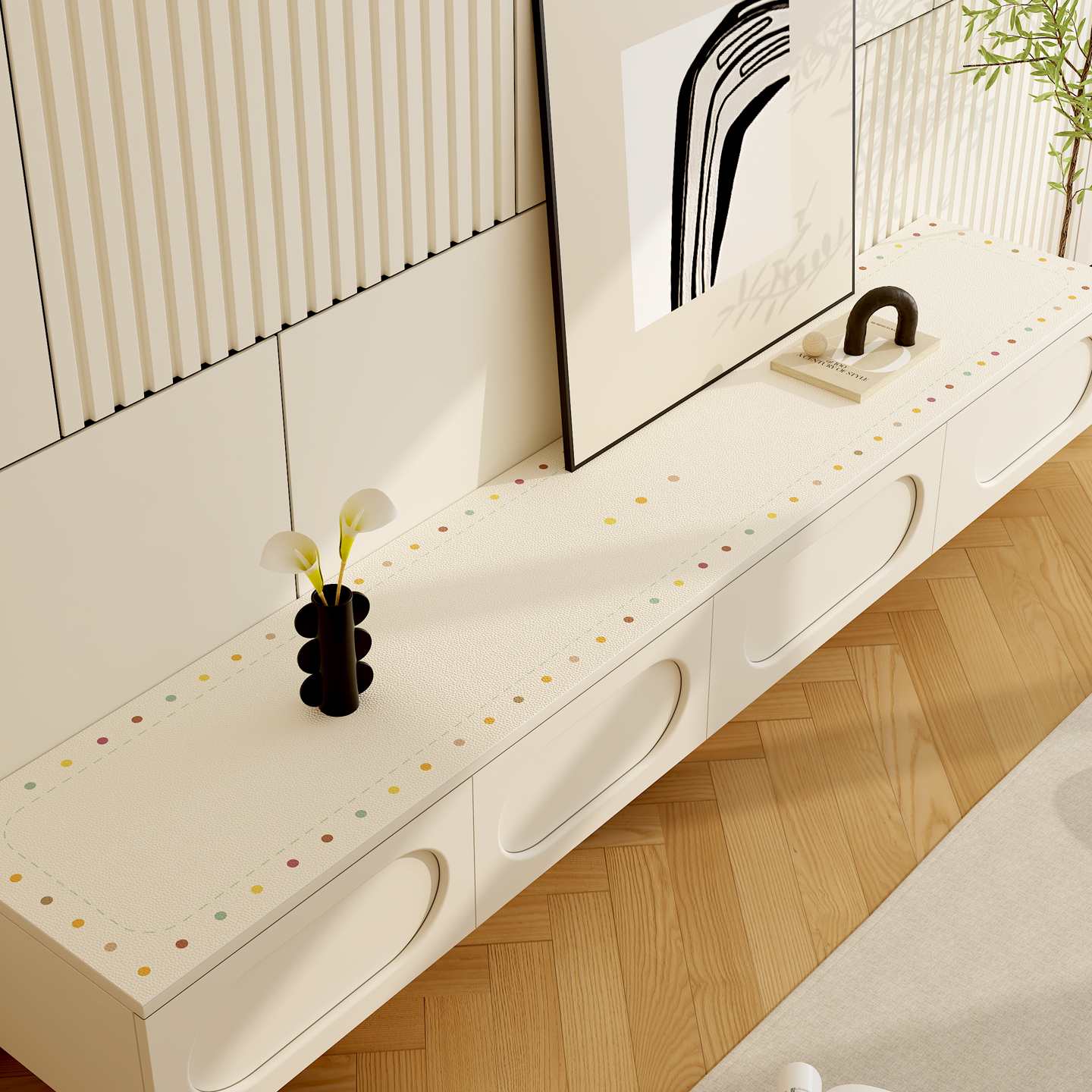 极简风电视柜台面保护垫可裁剪餐边柜桌垫防水免洗桌布玄关桌面垫