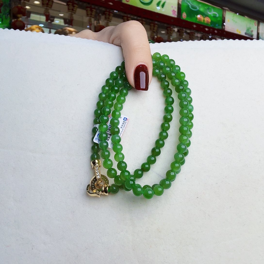 和田玉（碧玉）项链未镶嵌