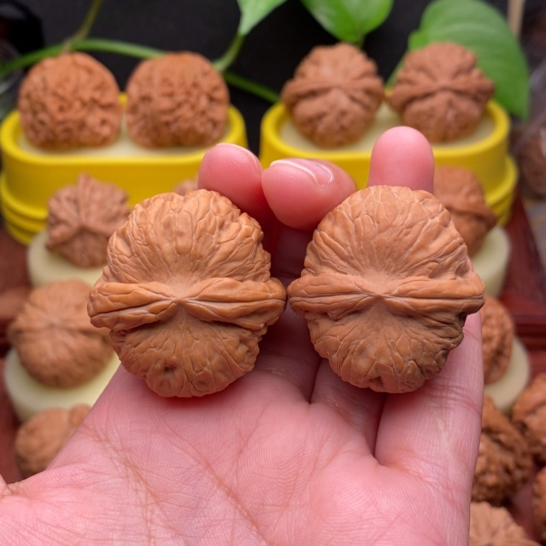 把件文玩核桃亮*36“精品”元宝“漏”