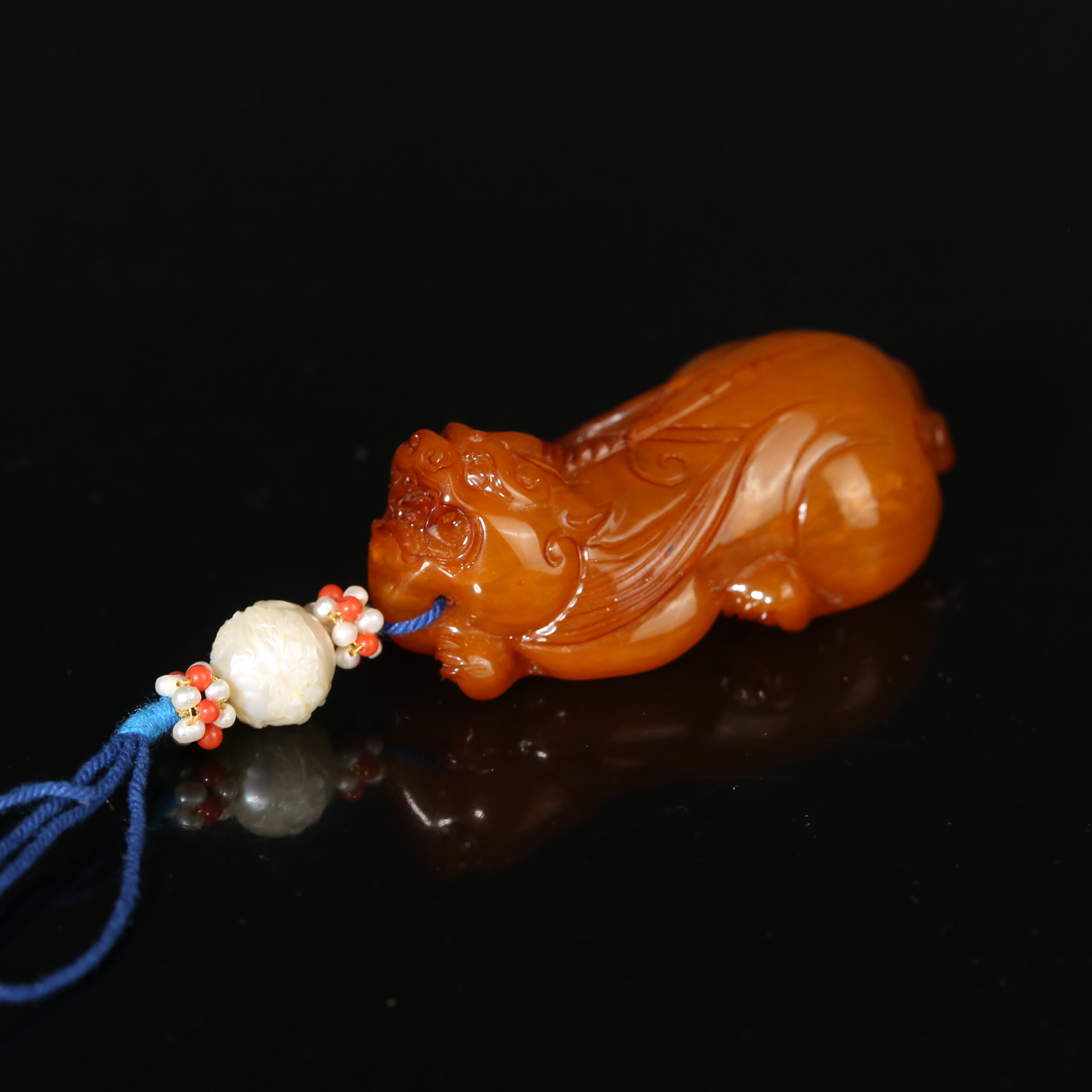 二十世纪中后期蜜蜡貔貅【文物宝库】DK251207018