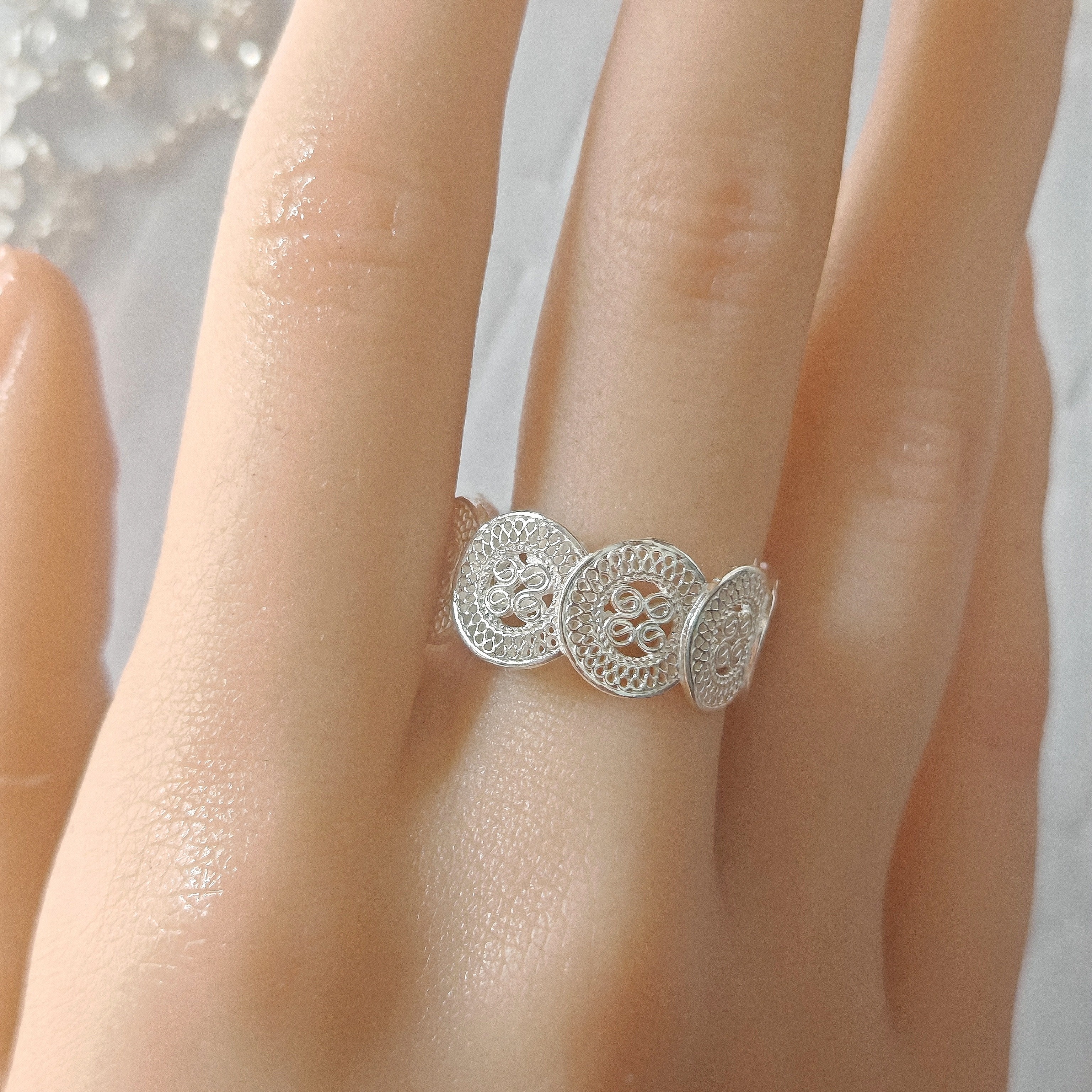 足银戒指 足银戒指 民族特色花丝技艺戒指