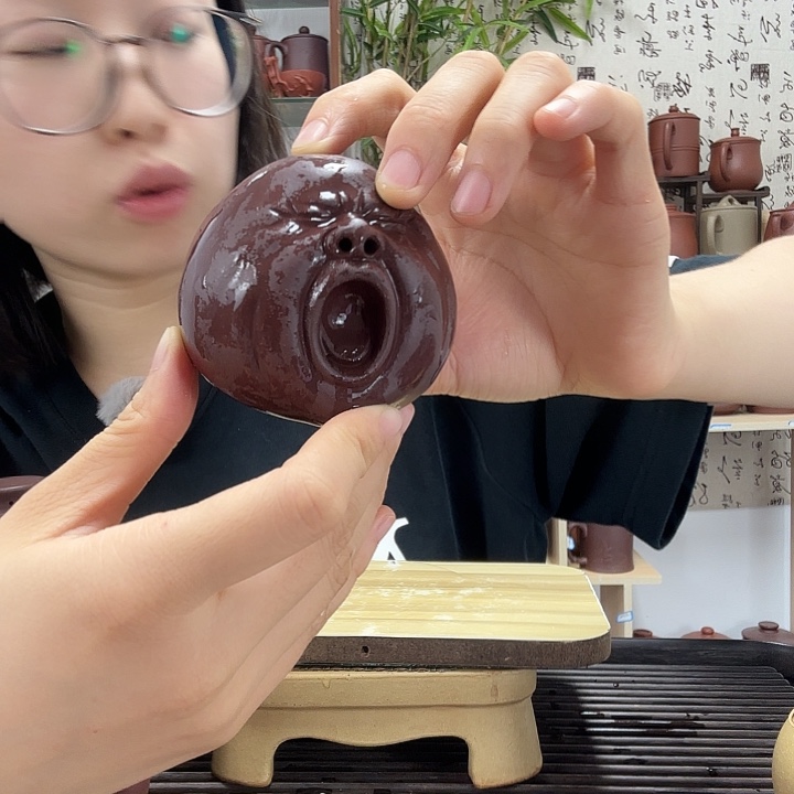 茶杯紫砂紫泥哈欠包