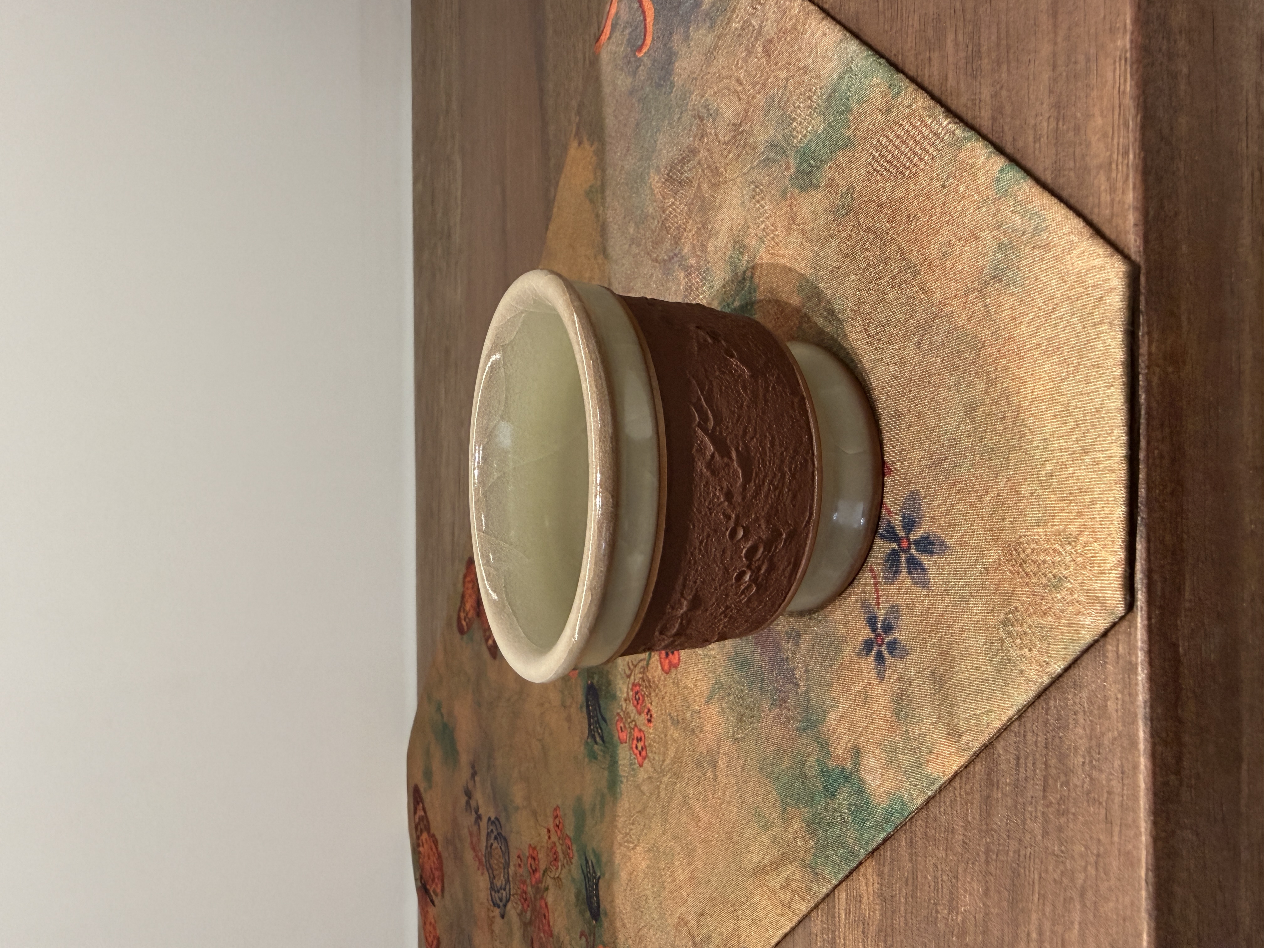 龙瓦青瓷哥窑恒星系列小高脚杯功夫茶具杯主人杯