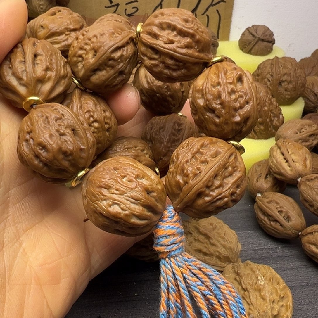 清***华猴头核桃吊坠鬼脸