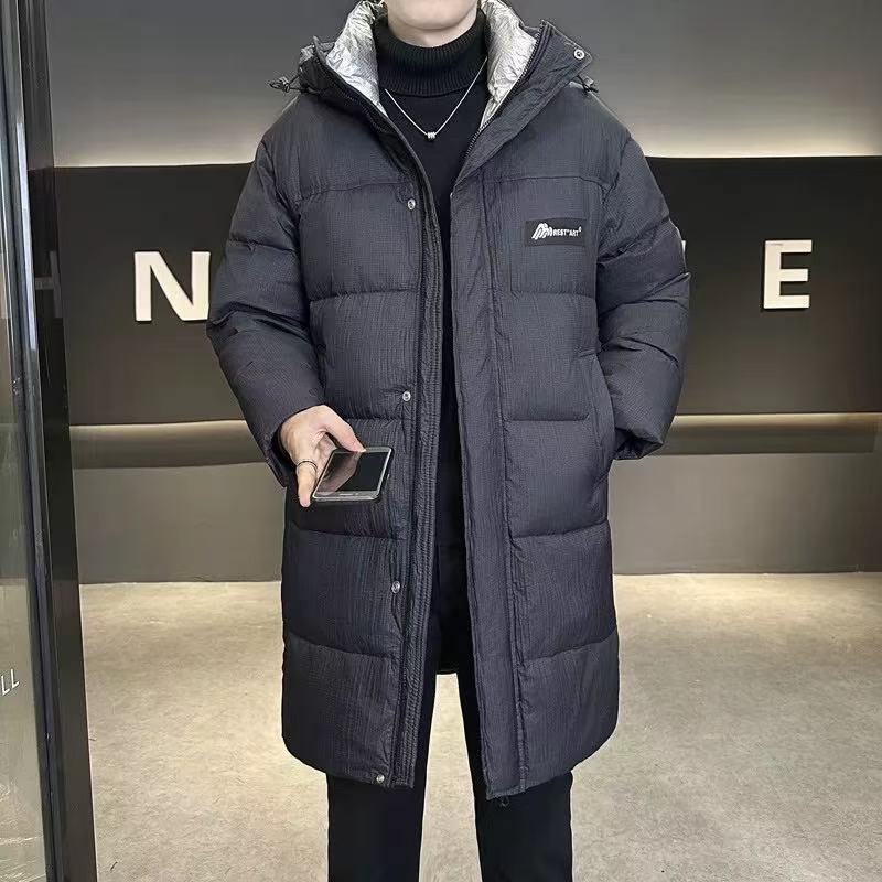 【不计成本】新款加长加厚羽绒服男长款过膝中长款情侣冬装宽松休闲