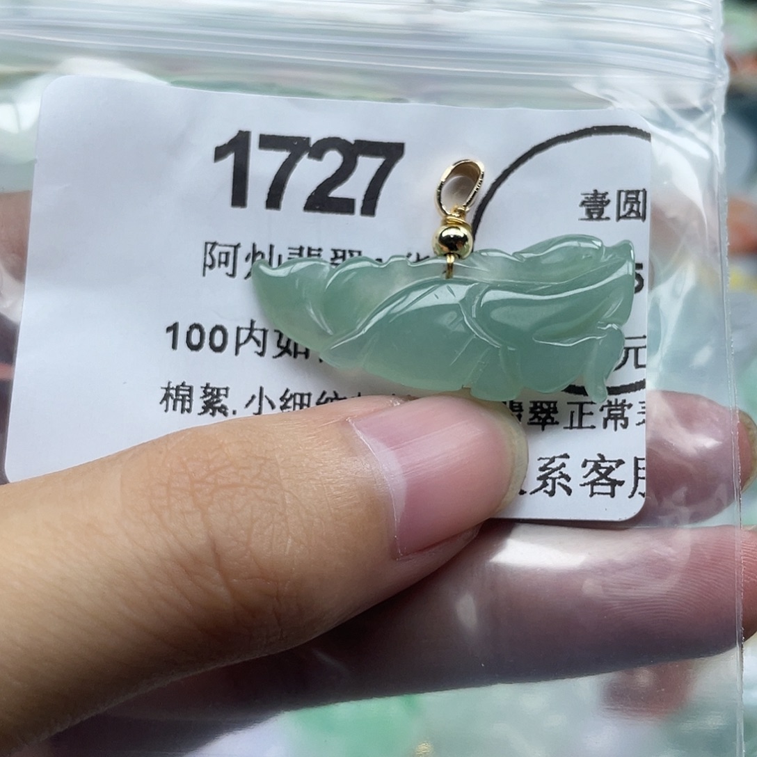 翡翠未镶嵌吊坠(赠链)