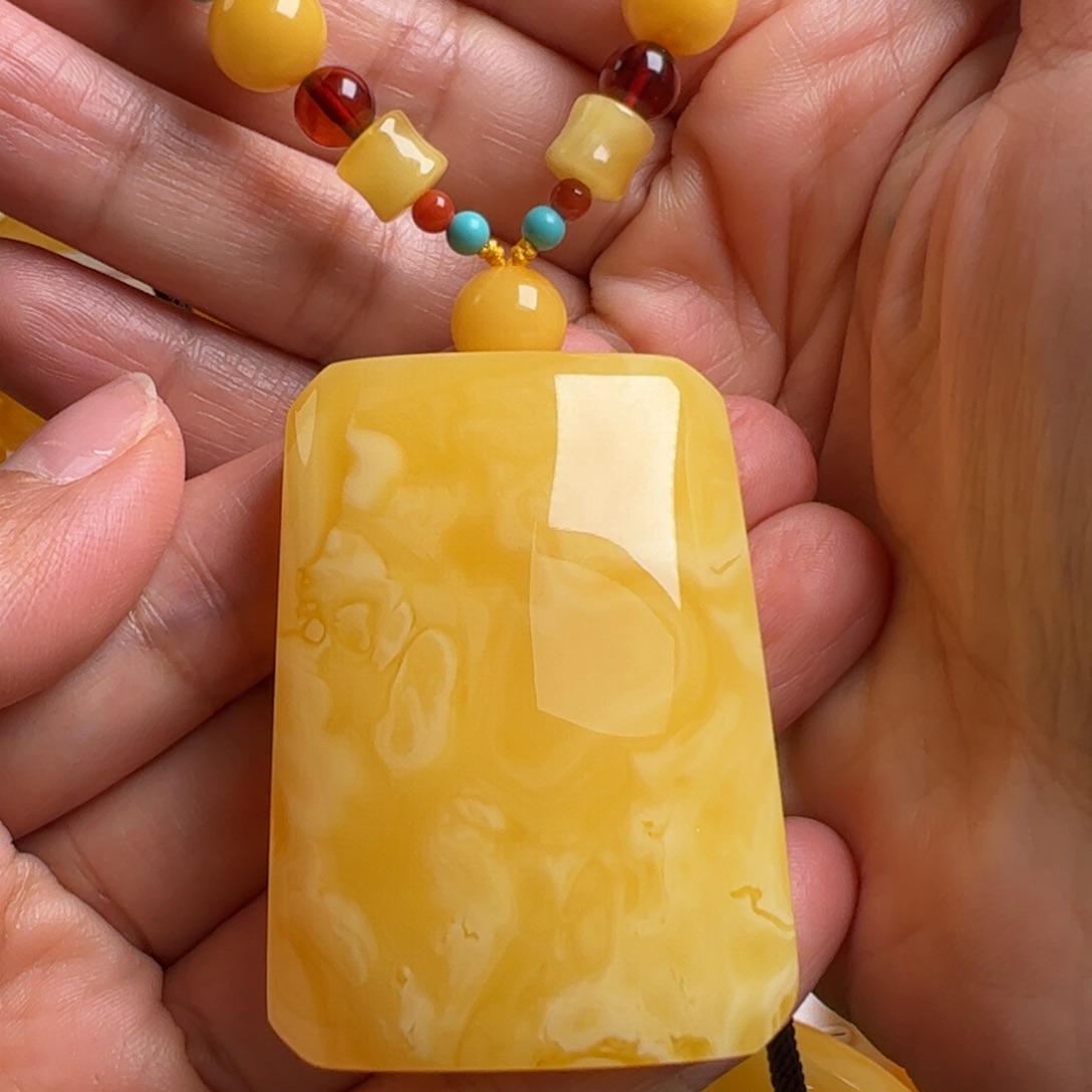 蜜蜡毛衣链未镶嵌无优化