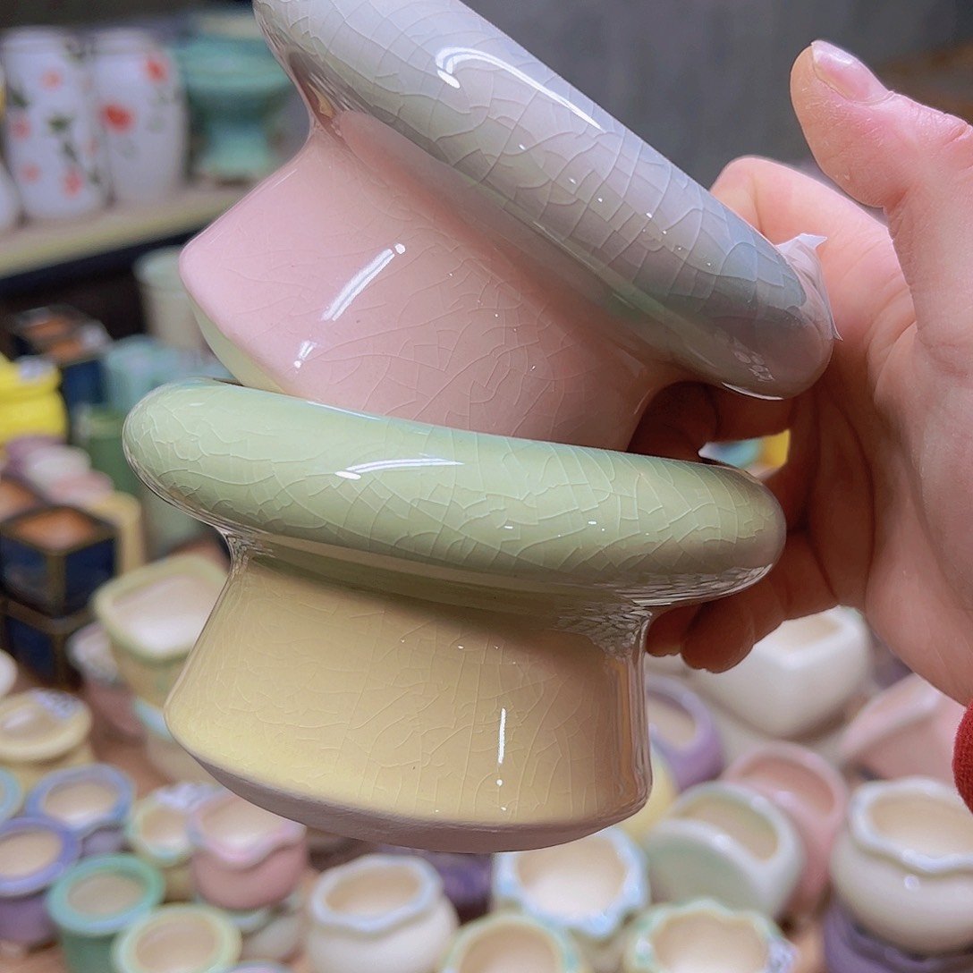 红陶陶瓷花盆当场满12包邮