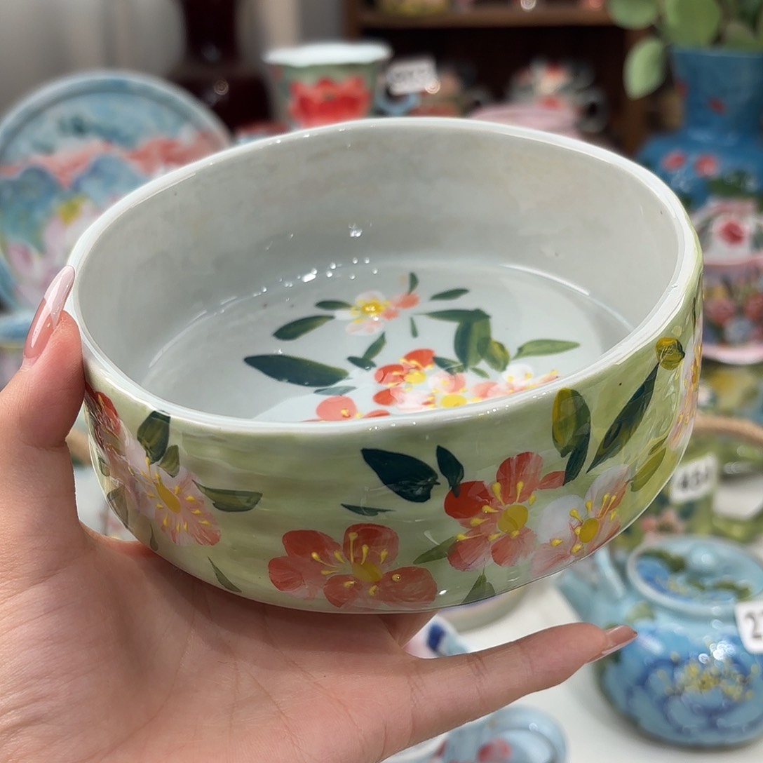 瓷片景德镇手绘高温釉下彩陶瓷茶具