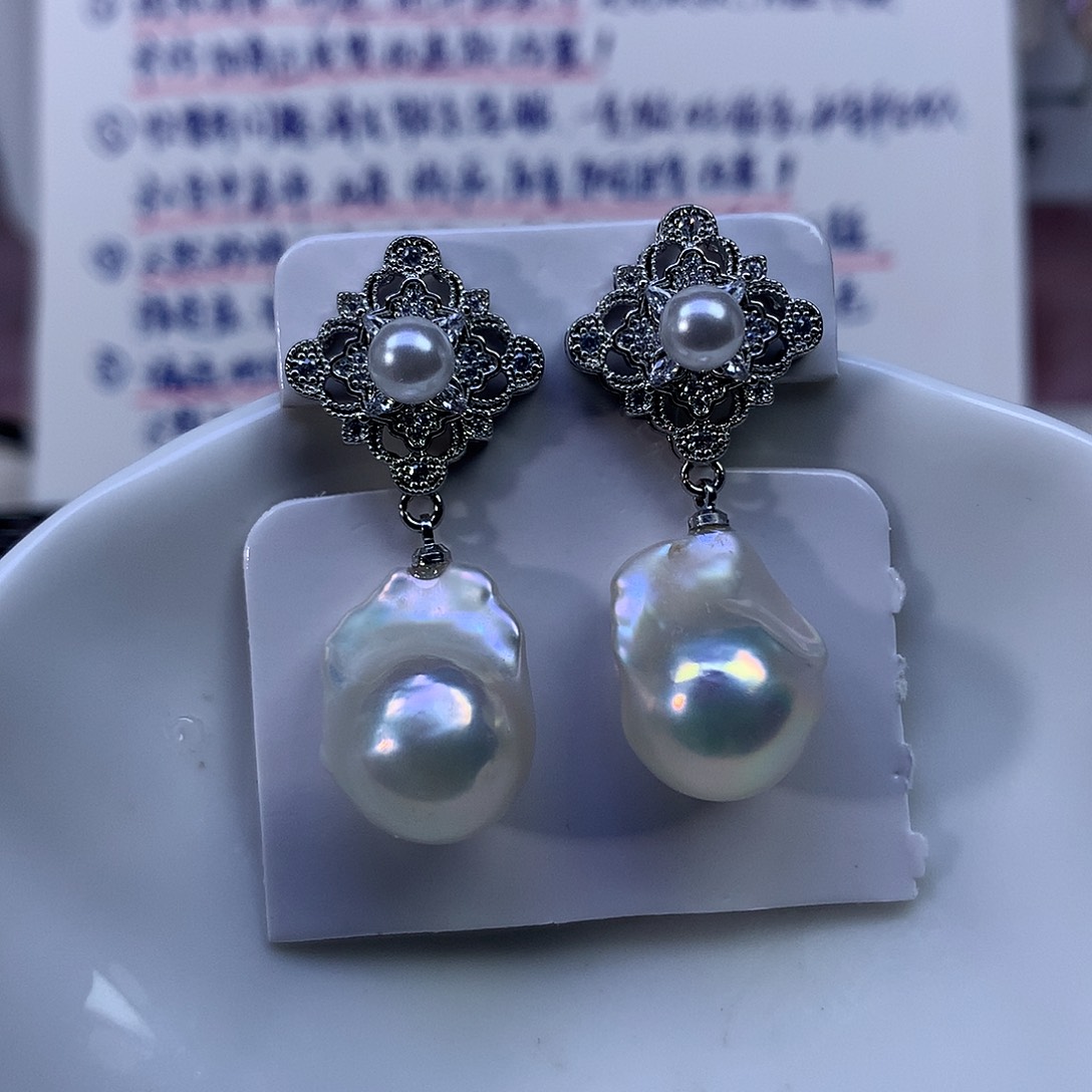 淡水珍珠耳饰合金特价4681