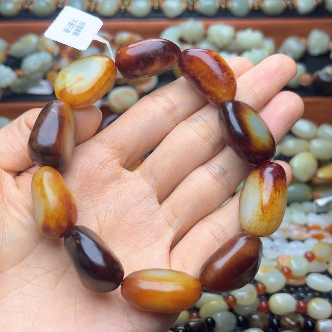 和田玉手链未镶嵌乡*