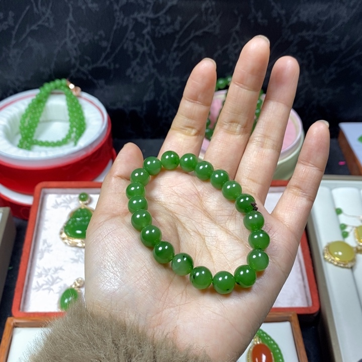 和田玉手串未镶嵌A***e