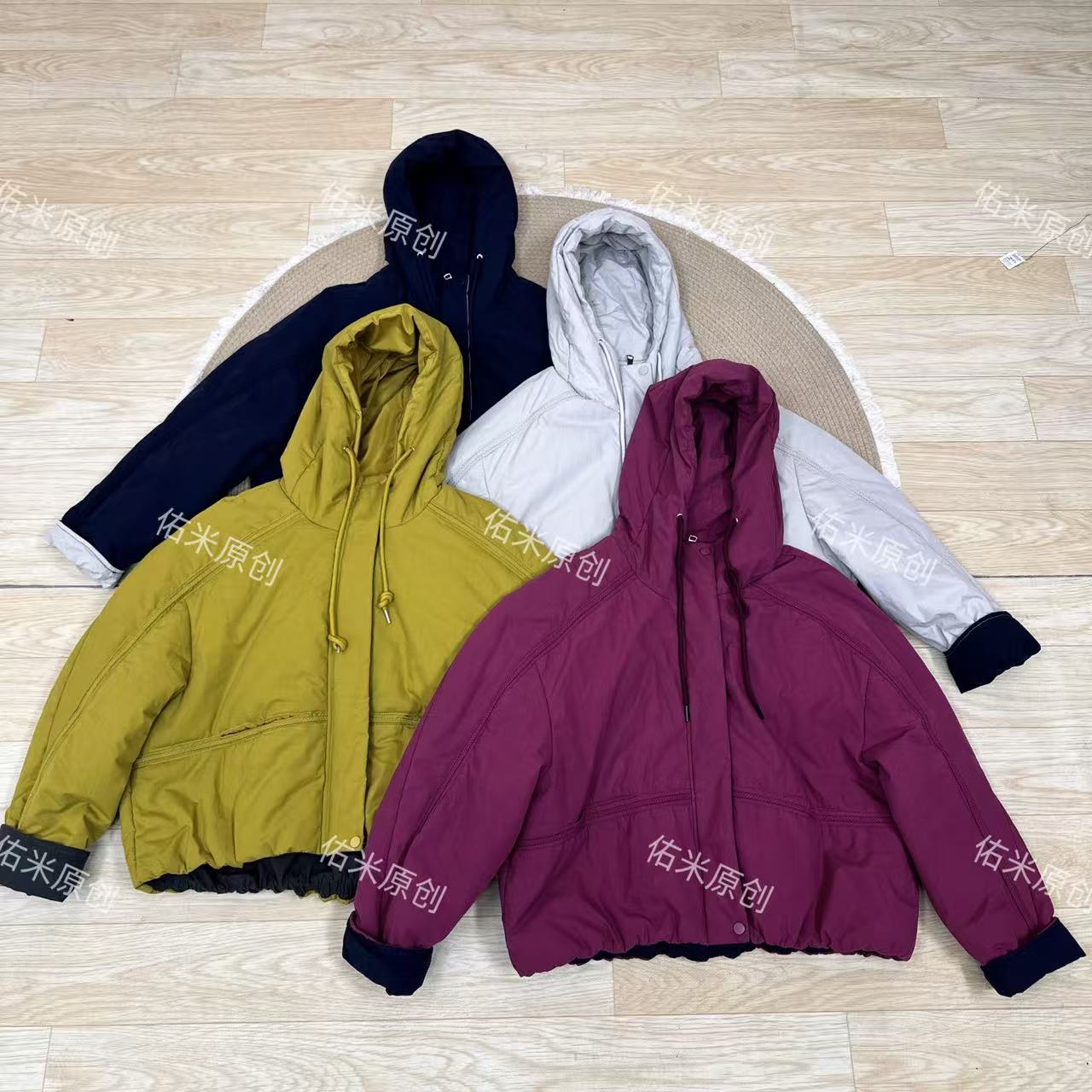 2025韩版连帽外套短款厚款休闲短外套女