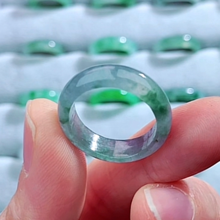 天然a货翡翠戒圈