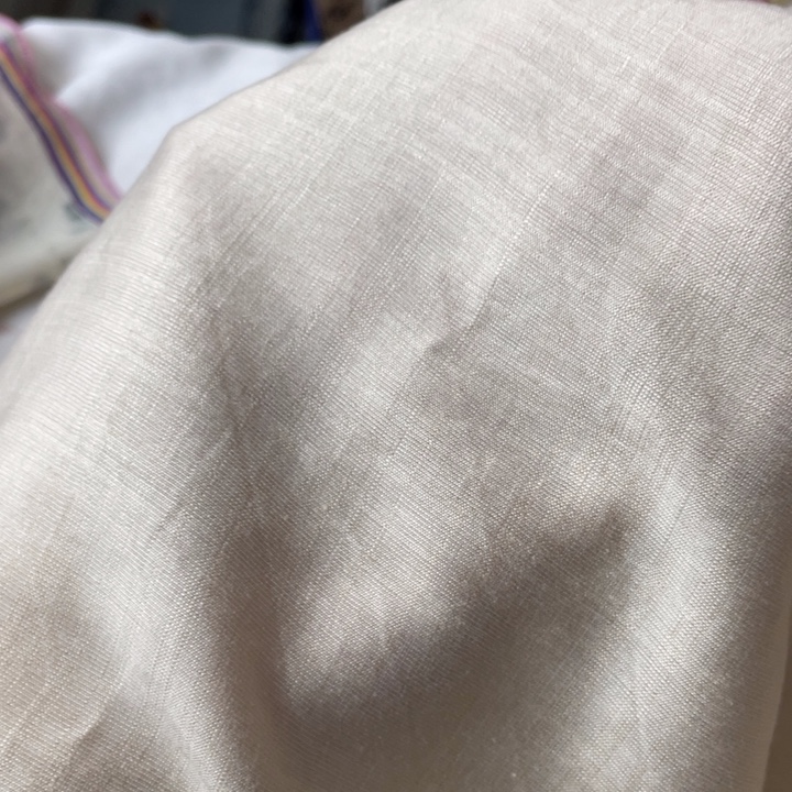 天丝（莱赛尔纤维）杏色棉麻2米