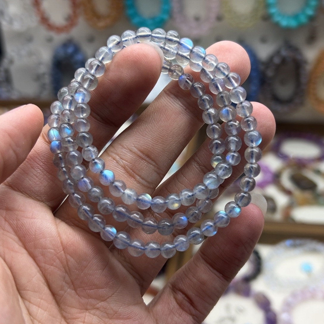 手链水晶未镶嵌灰月光三圈