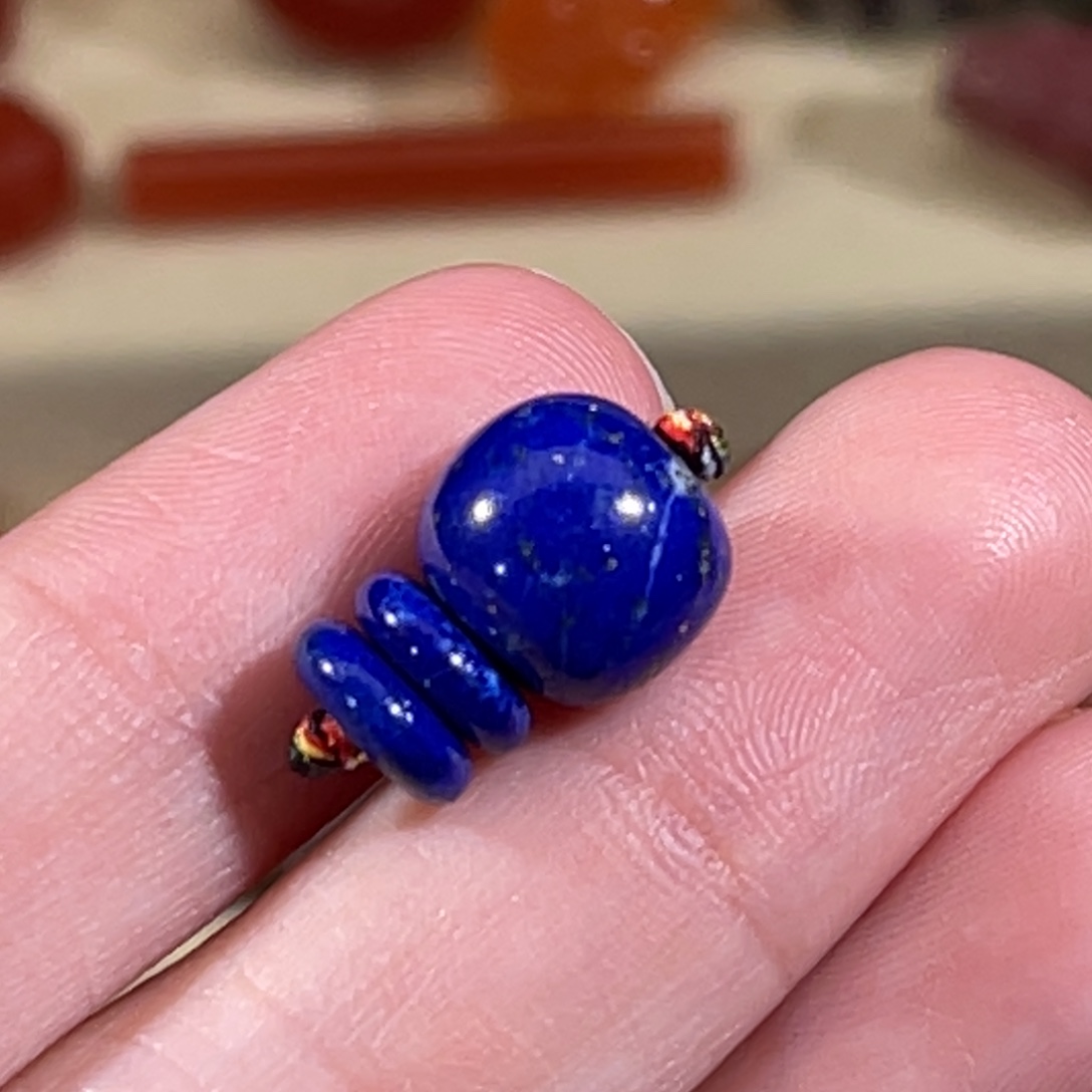 青金石未镶嵌配饰套装微瑕不退换