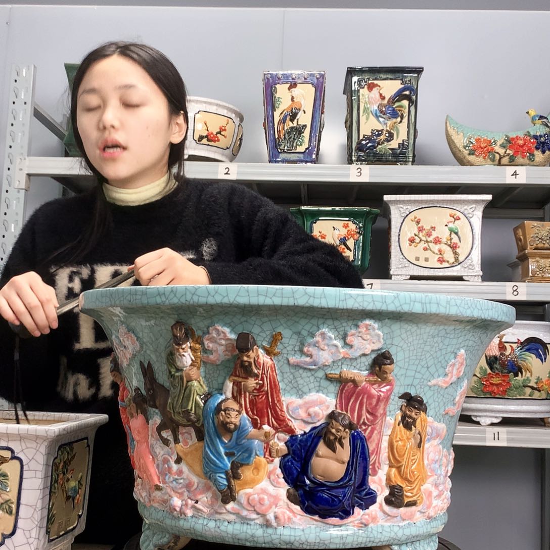 红陶龙*云石湾盆石湾盆石湾盆