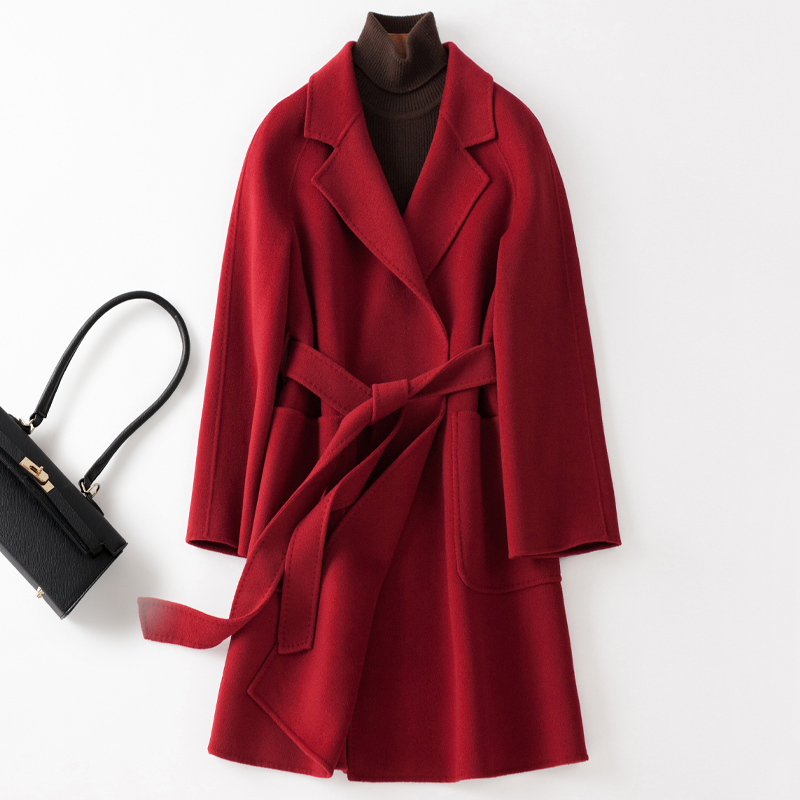 【新号专属经典浴袍款】新品秋冬长款重磅 山羊绒绒绒羊毛 大衣显瘦