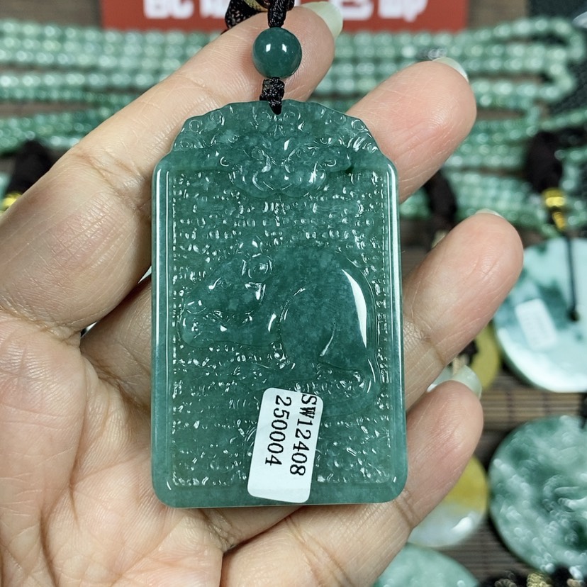 【闪购商品】翡翠颈饰未镶嵌玉吊坠翡翠玉双面生肖鼠