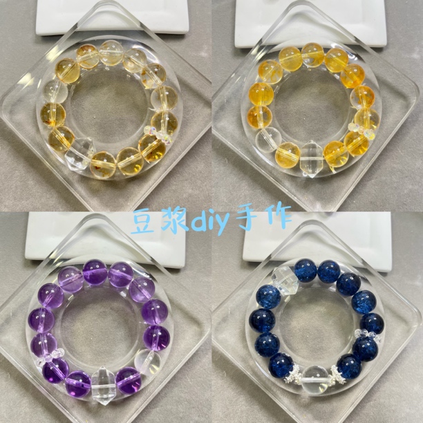 【15.9-25.9】豆浆diy手作.原创琉璃珠珠手串链