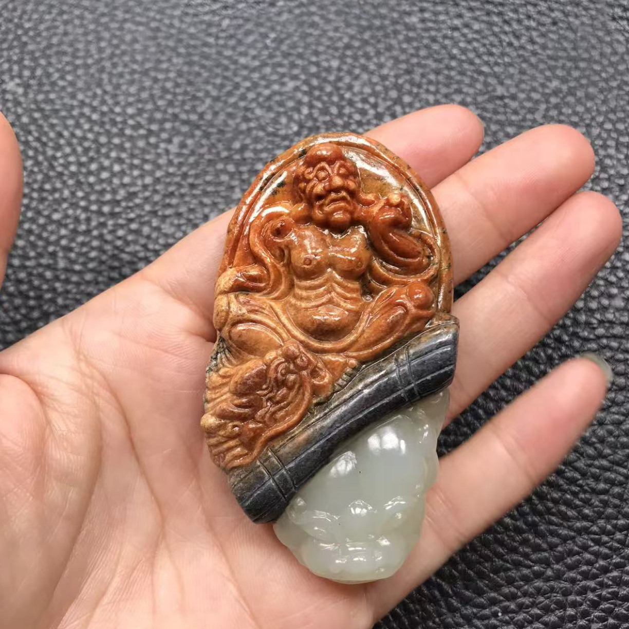 和田玉罗汉，实物漂亮