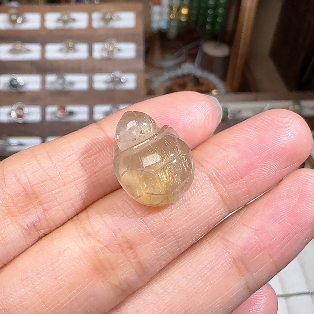 水晶颈饰银S925镶嵌乌龟