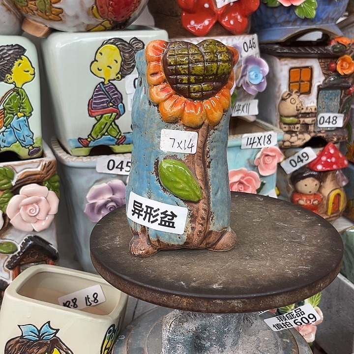 紫砂花盆粗陶材质多肉花盆