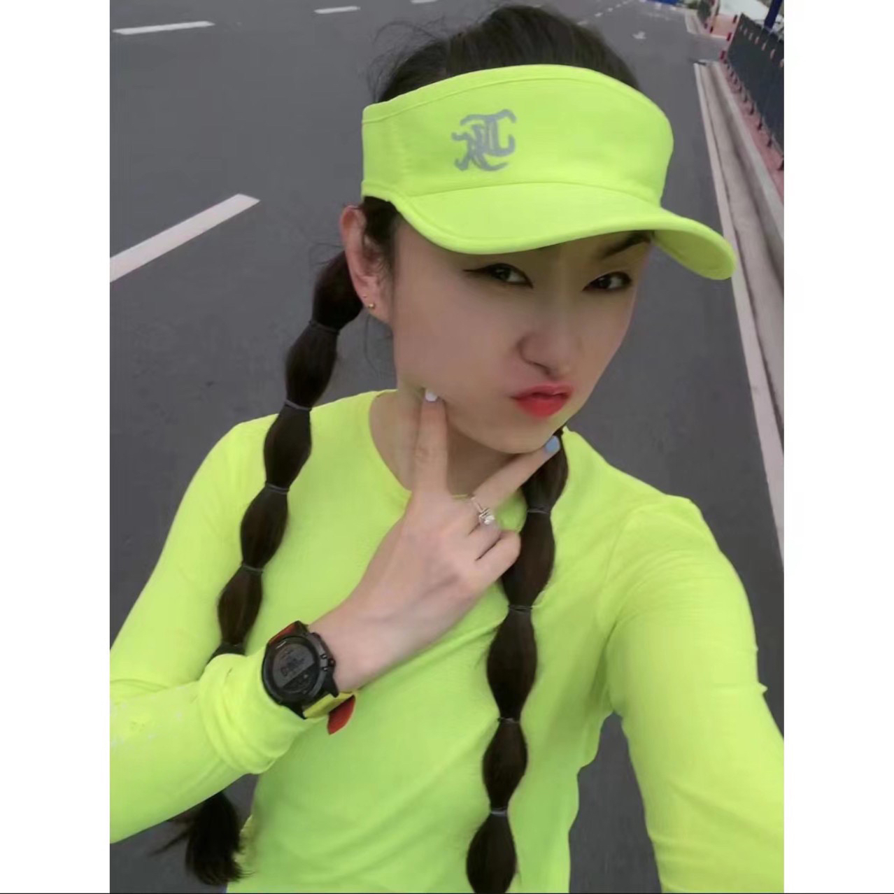 【辫子奕】防晒速干衣超薄超柔软舒适跑步运动圆领长袖T恤8805